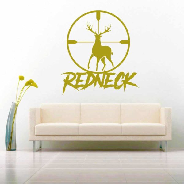 Redneck Deer Hunting Scope Vinyl Wall Decal Sticker