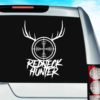 Redneck Hunter Rifle Gun Scope Antlers Vinyl Car Window Decal Sticker