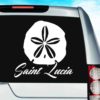 Saint Lucia Sand Dollar Vinyl Car Window Decal Sticker