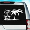 Salty Kisses Sandy Toes Palm Tree Vinyl Car Window Decal Sticker
