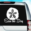 Sand Dollar Seas The Day Vinyl Car Window Decal Sticker