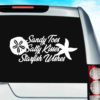 Sandy Toes Salty Kisses Starfish Wishes Vinyl Car Window Decal Sticker
