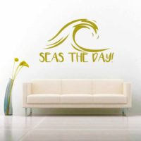 Seas The Day Ocean Wave Vinyl Wall Decal Sticker