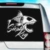 Siesta Key Florida Fish Skeleton Vinyl Car Window Decal Sticker
