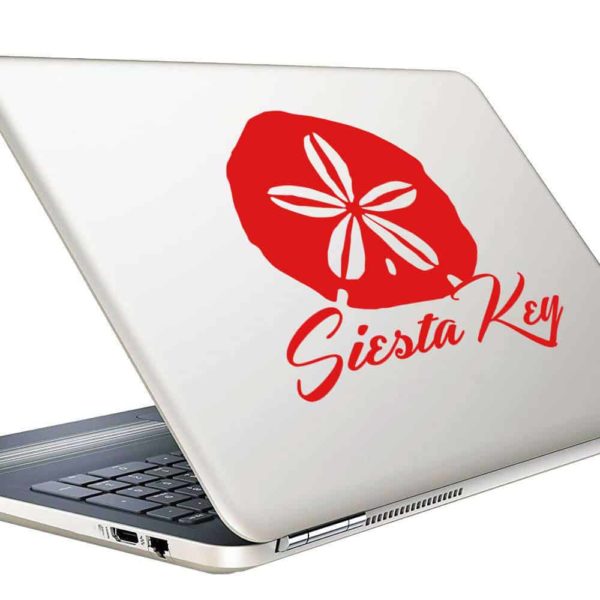 Siesta Key Florida Sand Dollar Vinyl Laptop Macbook Decal Sticker