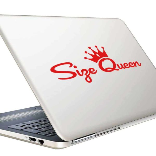 Size Queen Vinyl Laptop Macbook Decal Sticker