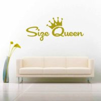 Size Queen Vinyl Wall Decal Sticker