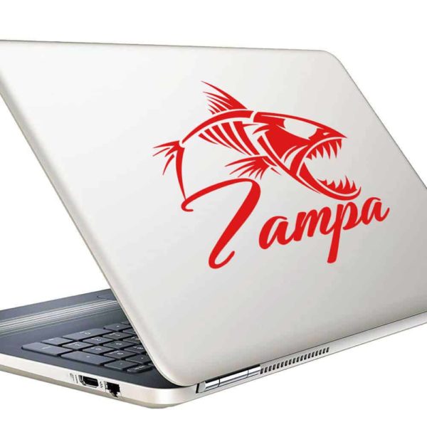 Tampa Florida Fish Skeleton Vinyl Laptop Macbook Decal Sticker