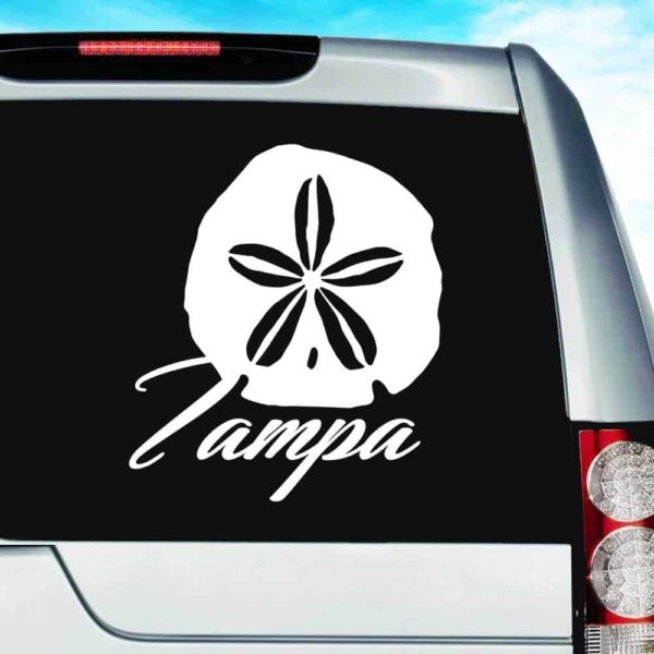 Tampa Florida Sand Dollar Vinyl Car Window Decal Sticker