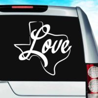 Texas Love Vinyl Car Window Decal Sticker