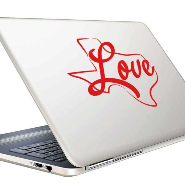 Texas Love Vinyl Laptop Macbook Decal Sticker