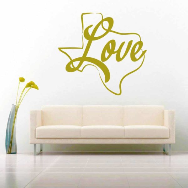 Texas Love Vinyl Wall Decal Sticker