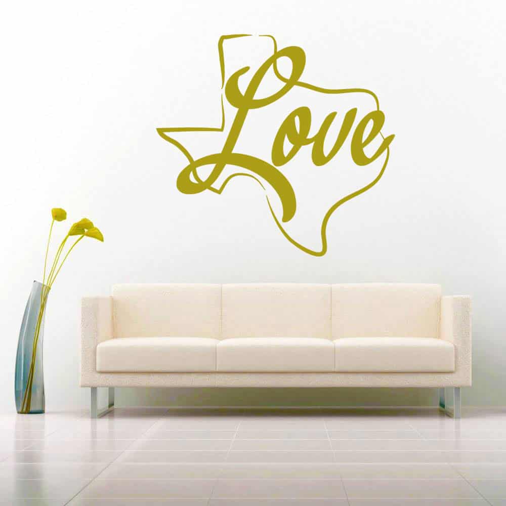 Texas Love Vinyl Wall Decal Sticker Texas Love Vinyl Wall Decal Sticker