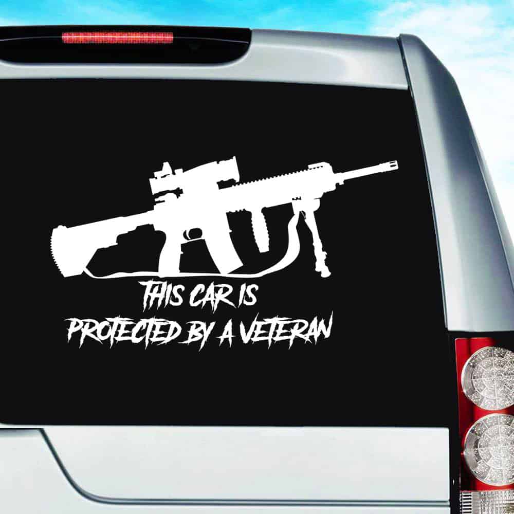 This Car Is Protected By A Veteran Machine Gun  Window  