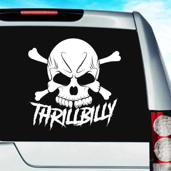 Thrillbilly Skull_1 Vinyl Car Window Decal Sticker