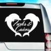 Turks And Caicos Dolphin Heart_1 Vinyl Car Window Decal Sticker
