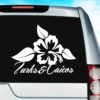 Turks And Caicos Hibiscus Flower_1 Vinyl Car Window Decal Sticker