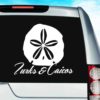 Turks And Caicos Sand Dollar Vinyl Car Window Decal Sticker