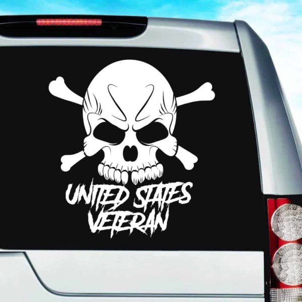 United States Veteran Skull_1 Vinyl Car Window Decal Sticker