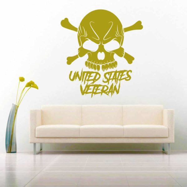 United States Veteran Skull_1 Vinyl Wall Decal Sticker