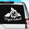 Virgin Islands Hibiscus Flower_1 Vinyl Car Window Decal Sticker