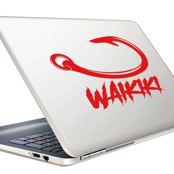 Waikiki Hawaii Fish Hook Ag Vinyl Laptop Macbook Decal Sticker