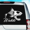 Waikiki Hawaii Fish Skeleton Vinyl Car Window Decal Sticker