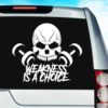 Weakness Is A Choice Skull Dumbbells_1 Vinyl Car Window Decal Sticker