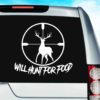 Will Hunt For Food Deer Rifle Scope_1 Vinyl Car Window Decal Sticker