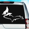 Wolf Michigan Upper Peninsula Vinyl Car Window Decal Sticker